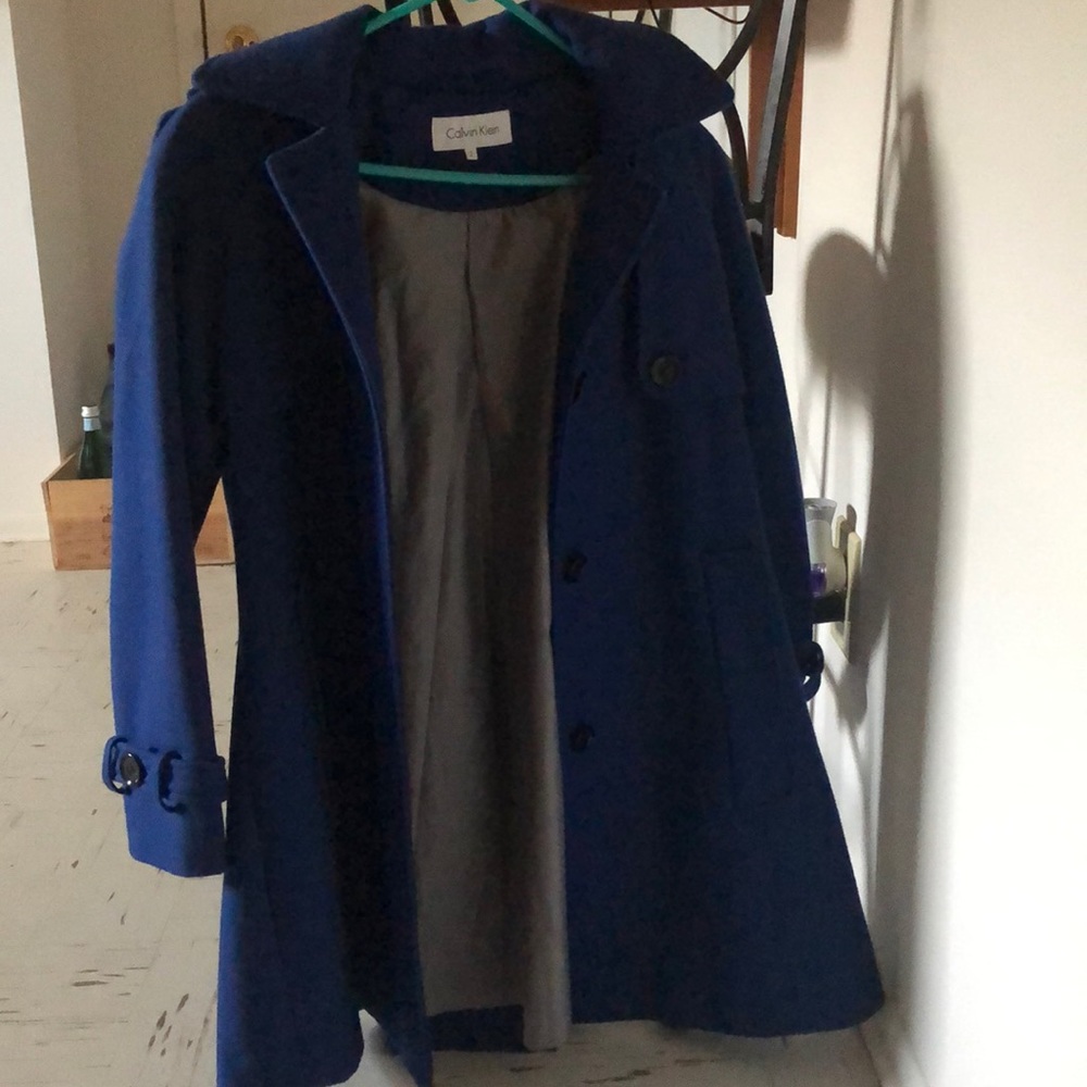 Blue Calvin Klein coat